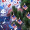 8 PCS American Flag Glass Ornaments -4th of July Tree Glass Hanging Decorations